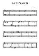 Téléchargez l'arrangement pour piano de la partition de The overlander en PDF